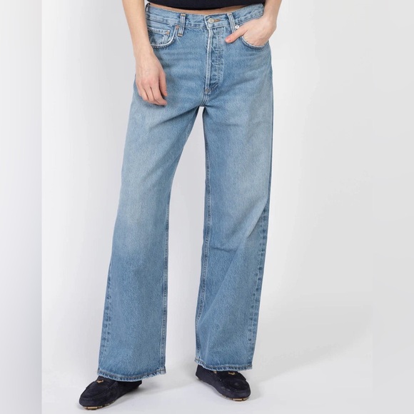 Agolde blue low slung baggy jeans - Picture 5 of 7
